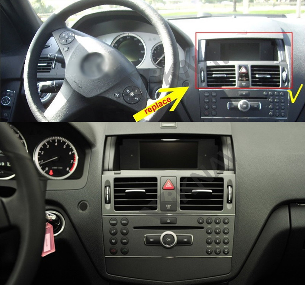 Android10 PX5 Mercedes Benz Radio For C200 C180 W204 2007 To 2010