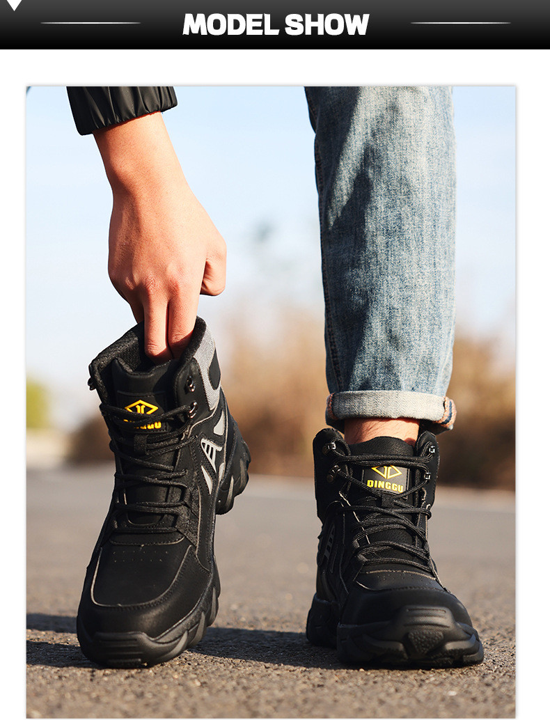 Microfiber Leather Flying Knit Safety Boots Kevlar Midsole Steel Toe Safety Shoes Rubber Work Shoes
