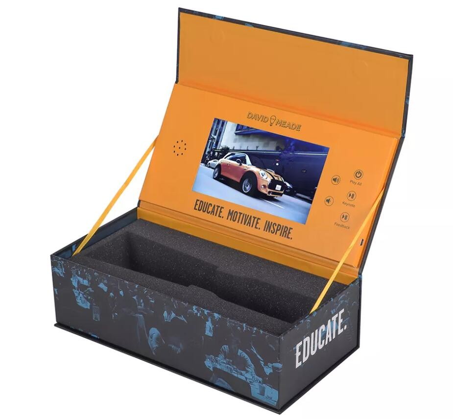 custom design LCD video box LCD screen box package digital LCD advertising box