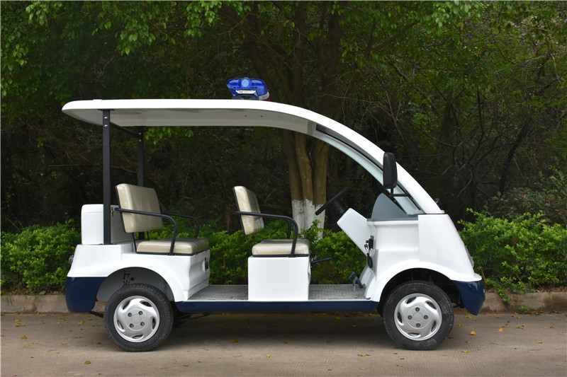 CE Standard 4 Seater Police Electric Security Patrol Vehicles 48V 4KW DC System