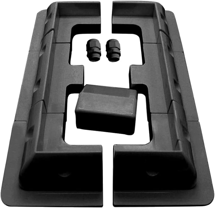 ABS Brackets for Solar Panel Installation on Caravan Motor Home RV 7PCS White Black