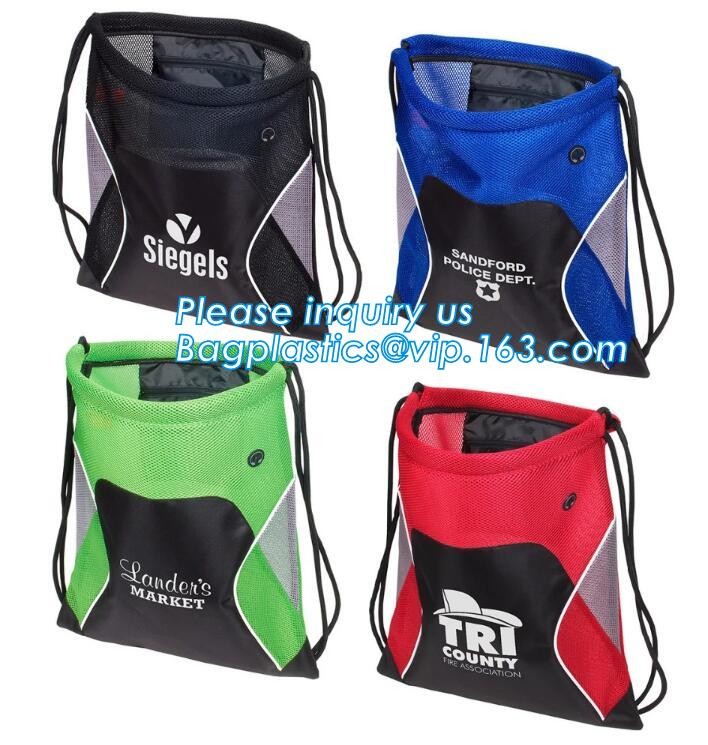 Promotion Custom Eco Friendly Sublimation Polyester Folding Shopping Bag,Promotional Sports Gym Sack Polyester Drawstrin