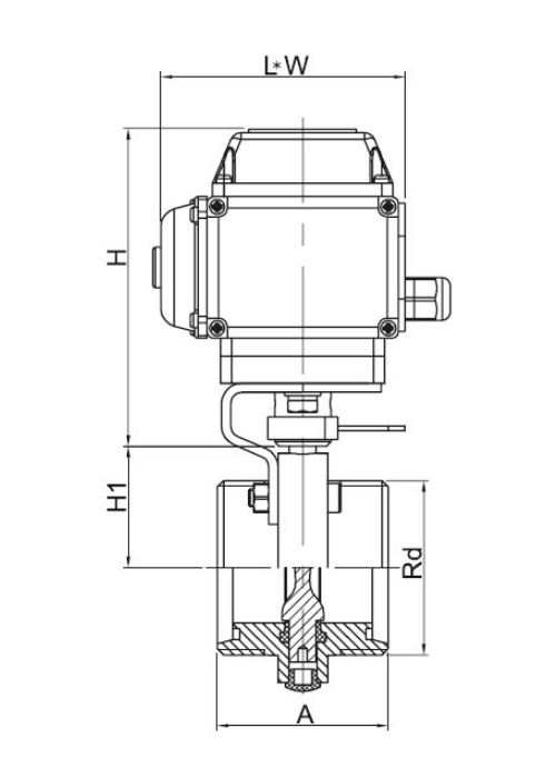 Electric Actuated Threaded Butterfly Valve -DIN Series