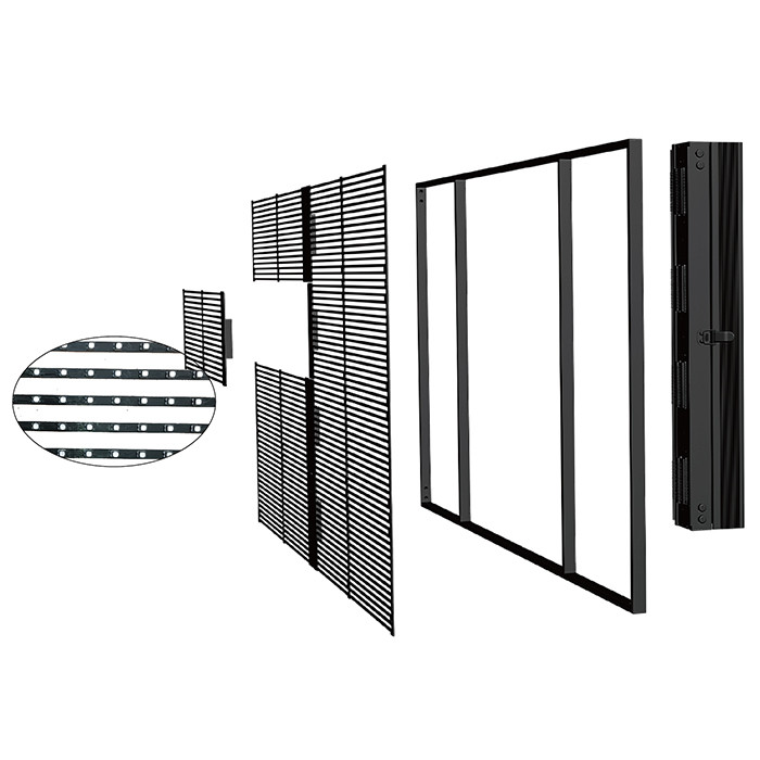 P10.4-10.4 Indoor Transparent Full Color Customized Window Screen for Advertising