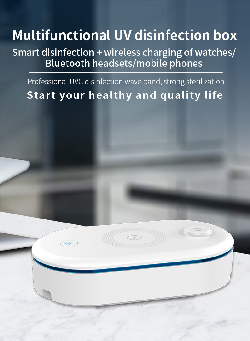 UVC Sterilizer Wireless Charging Station For Iphone Iwatch Airpods
