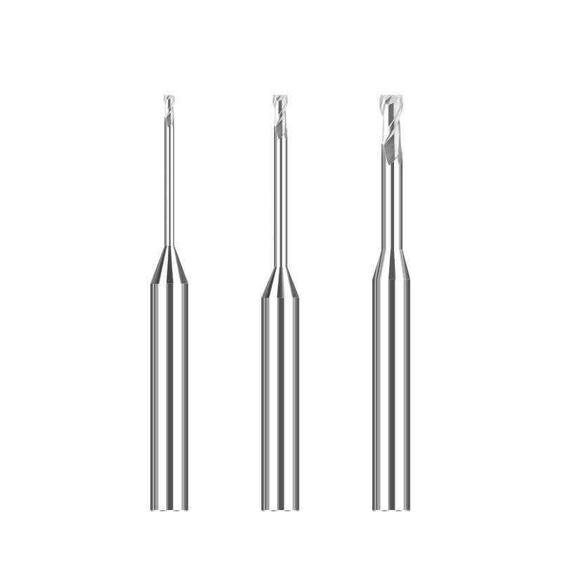 Carbide Long Neck Flat Milling Cutter Micro Diameter Series