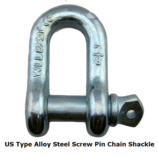 1/4 Inch Galvanized Screw Alloy Steel Pin Chain Shackles ISO9001