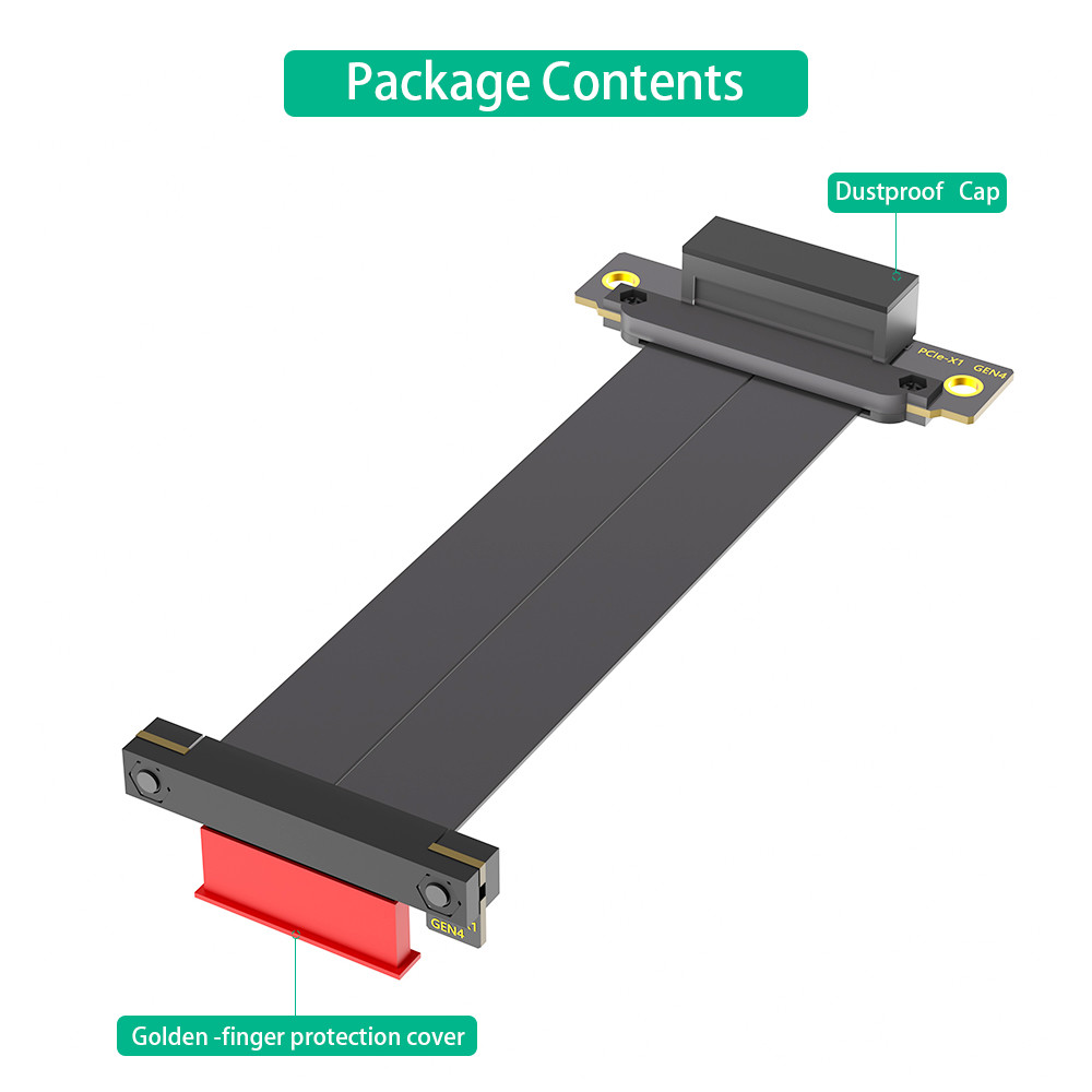PCI Express 4.0 1X to PCI-E X1 Adapter Riser Card + High Speed Data Extension Cable length 90 Degree 180 Degree 270 Degree new 4.0 compatible PCI-E