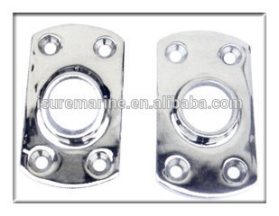 90 DEGREE CHROME PLATED RECTANGULAR BASE - FITS TUBING