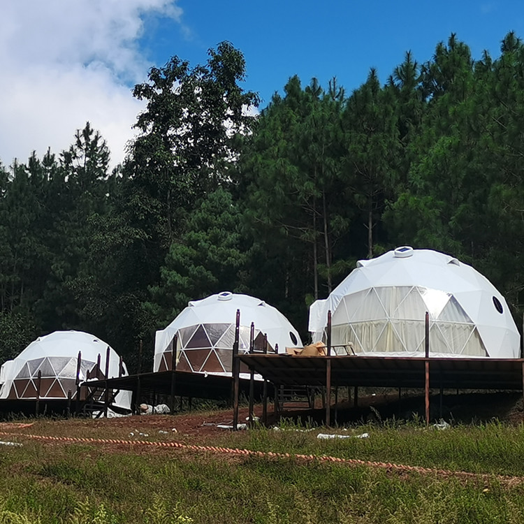 Diameter 4m Waterproof Glamping Dome Tent For House Living