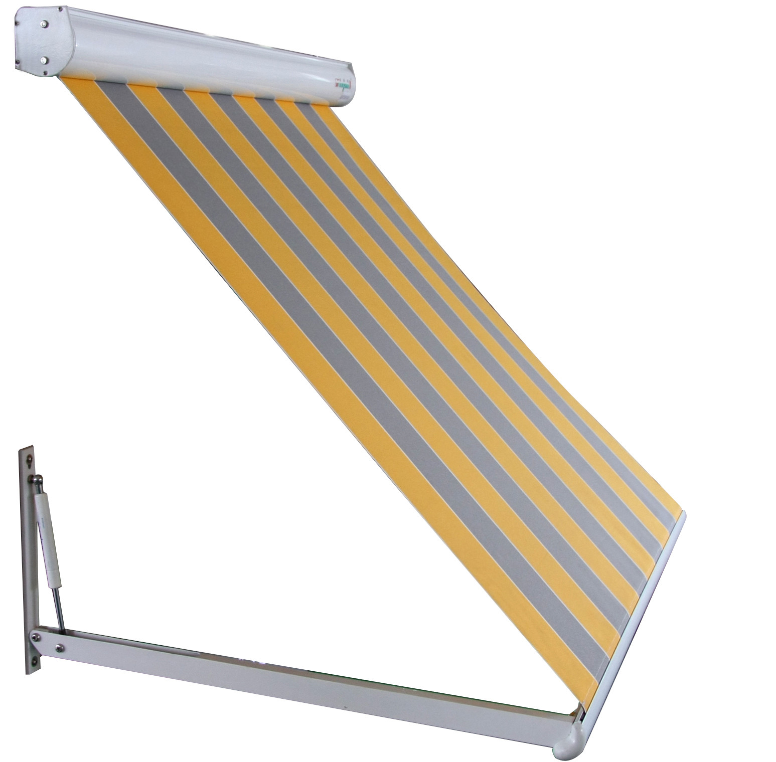 Drop Arm Remote Retractable Window Awnings Polyester Acrylic Fabric