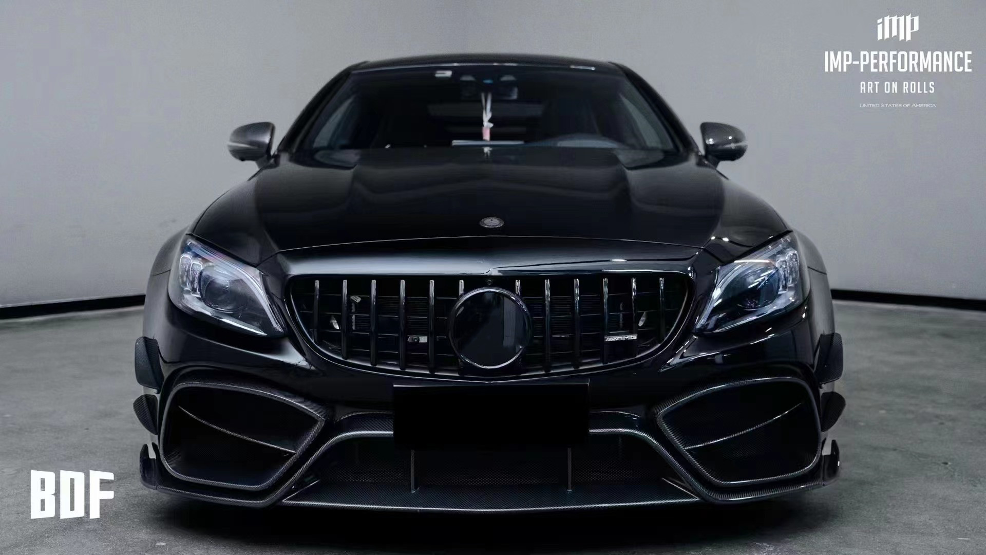 Auto Parts for Mercedes C63 C63S Coupe Body Kit C63 C63S Coupe Upgraded IMP Style Front and Rear Bumper Spoiler Body Kit