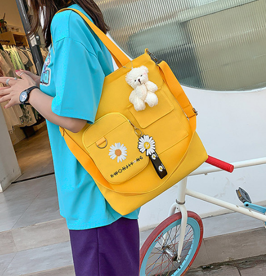 Basic Eco Canvas Bags Women Shopping Fashionable School Bag For Kids