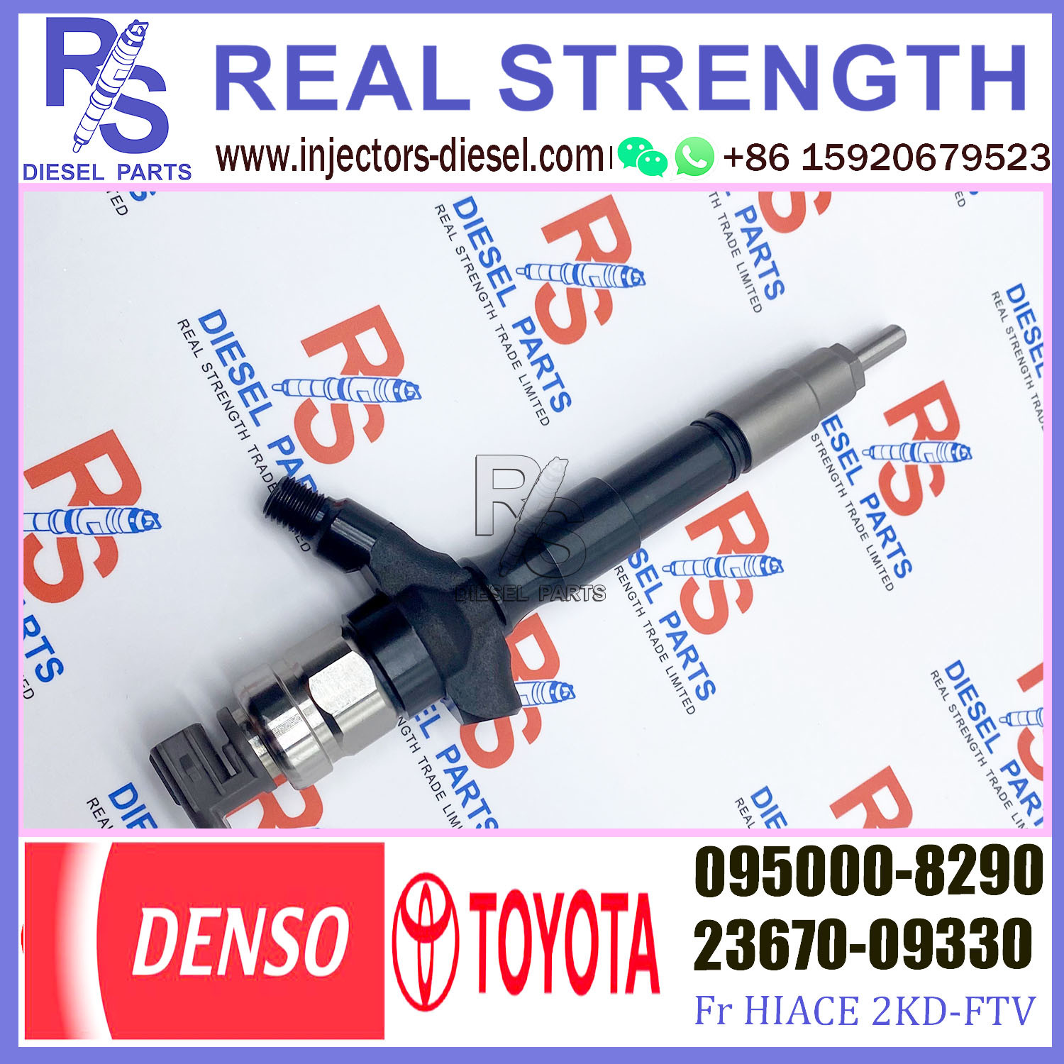 Common rail 1KD fuel injector 095000-8290 23670-0L050 23670-09330 23670-30370 for 1KD-FTV