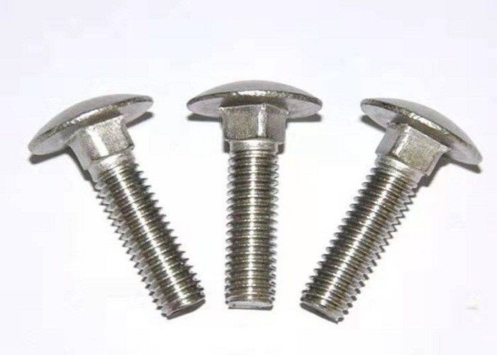 Carbon Steel / Stainless Steel Round Head Bolts , Industrial Square Neck Bolt