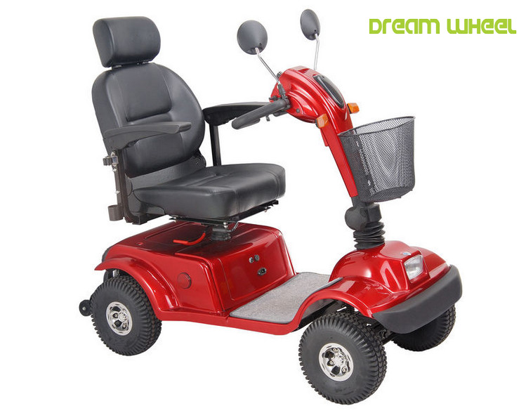 Four Wheel Motorised Mobility Scooter 600W 105kg Polyurethane Adjustable Seat