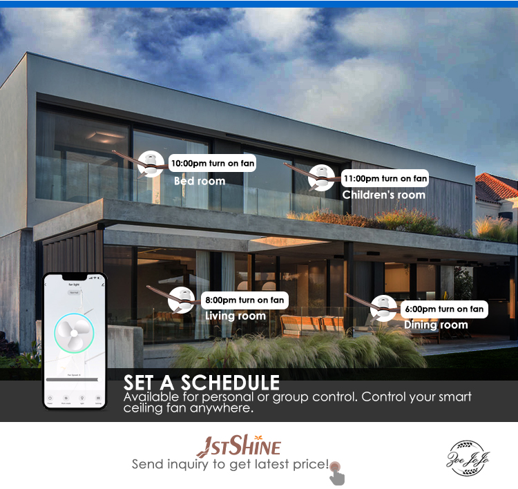 Support Dimmer Yes 1stshine LED Ceiling Fan with DC Motor and Space Saving Design