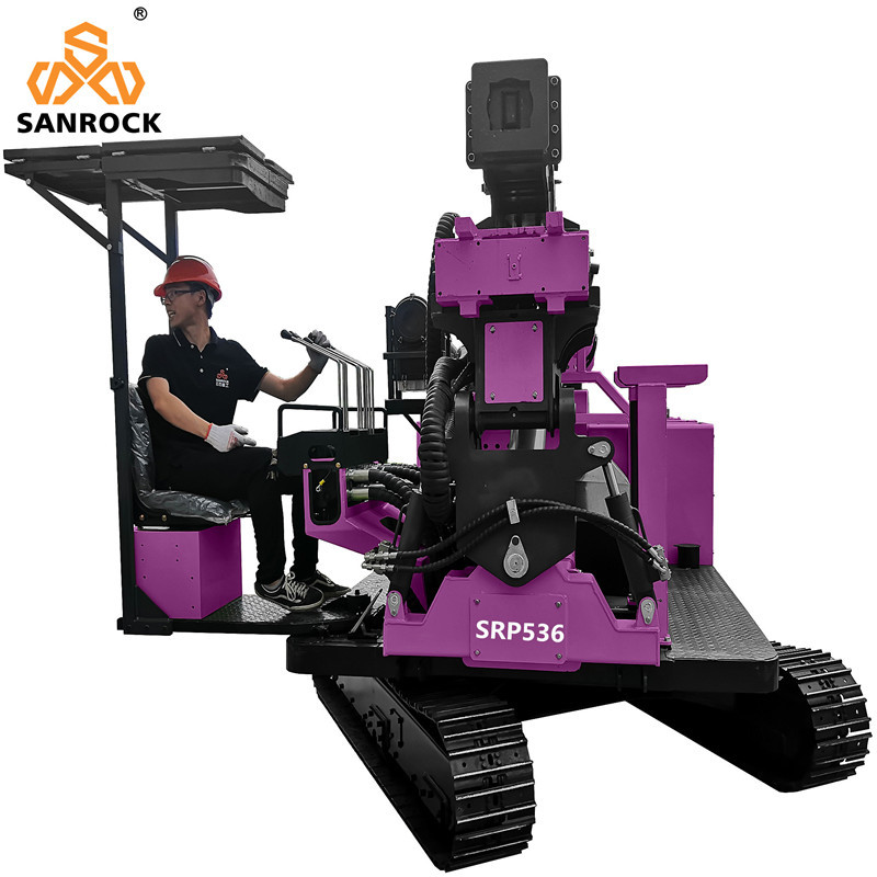 Solar Hydraulic Press Pile Driving Equipment Screw Pile Ramming Machine