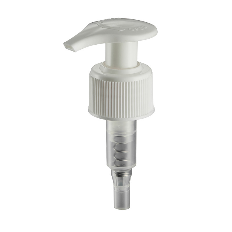 28/410 Spring Ribbed Lotion Pump Dispenser Black White Lotion Dispenser Pump Head