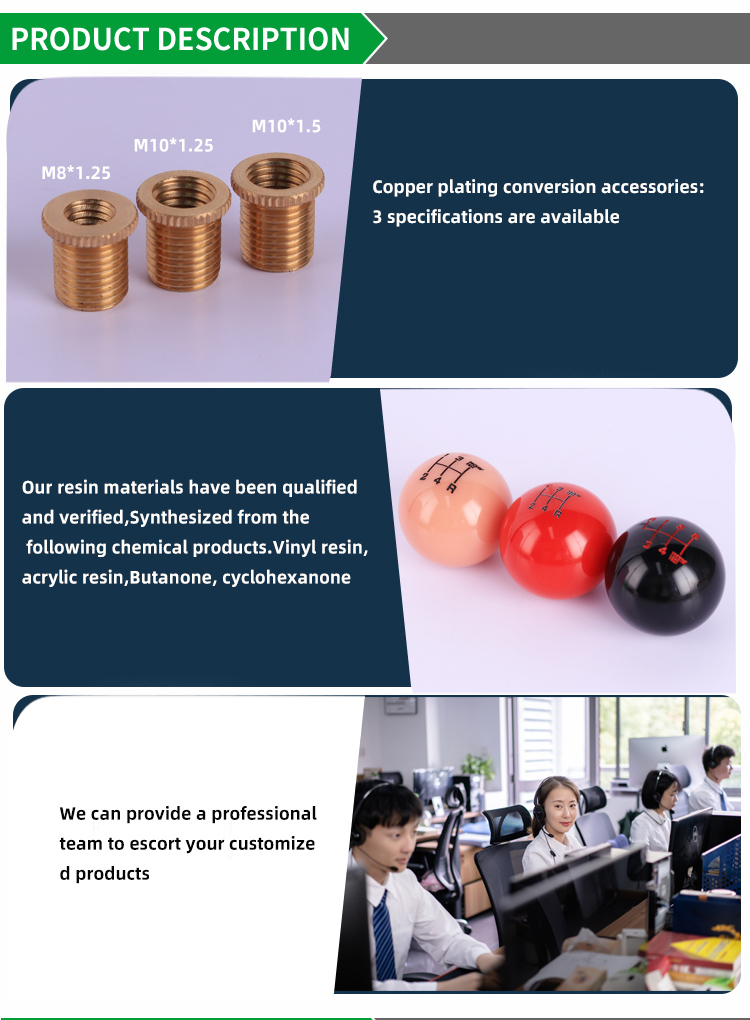 Wholesale customization 5 speed car universal black 8 ball shift knob gear shift knobs
