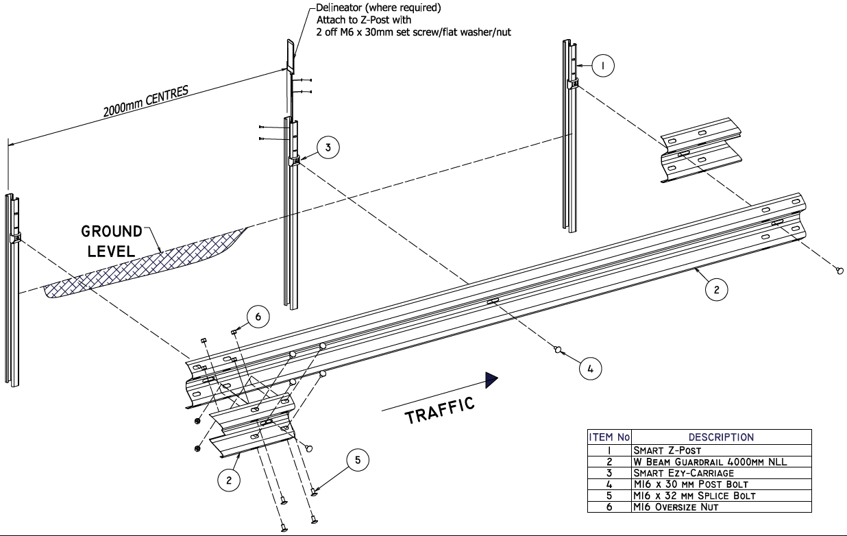 Roadway Safety Steel Corrugated Beam Highway Guardrail Z Post ISO9001 2000 Certified