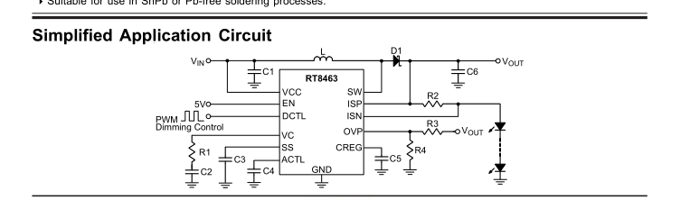 RT8463GQW IC 2A LED Driver IC for PWM Dimming with 12-WDFN Regulator Integrated Circuits