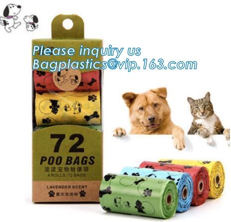 High Quality Eco-friendly Degradable Fashion With Printing Doggy Pet Dog Waste Poop Bags, Eco friendly pet dog waste poo