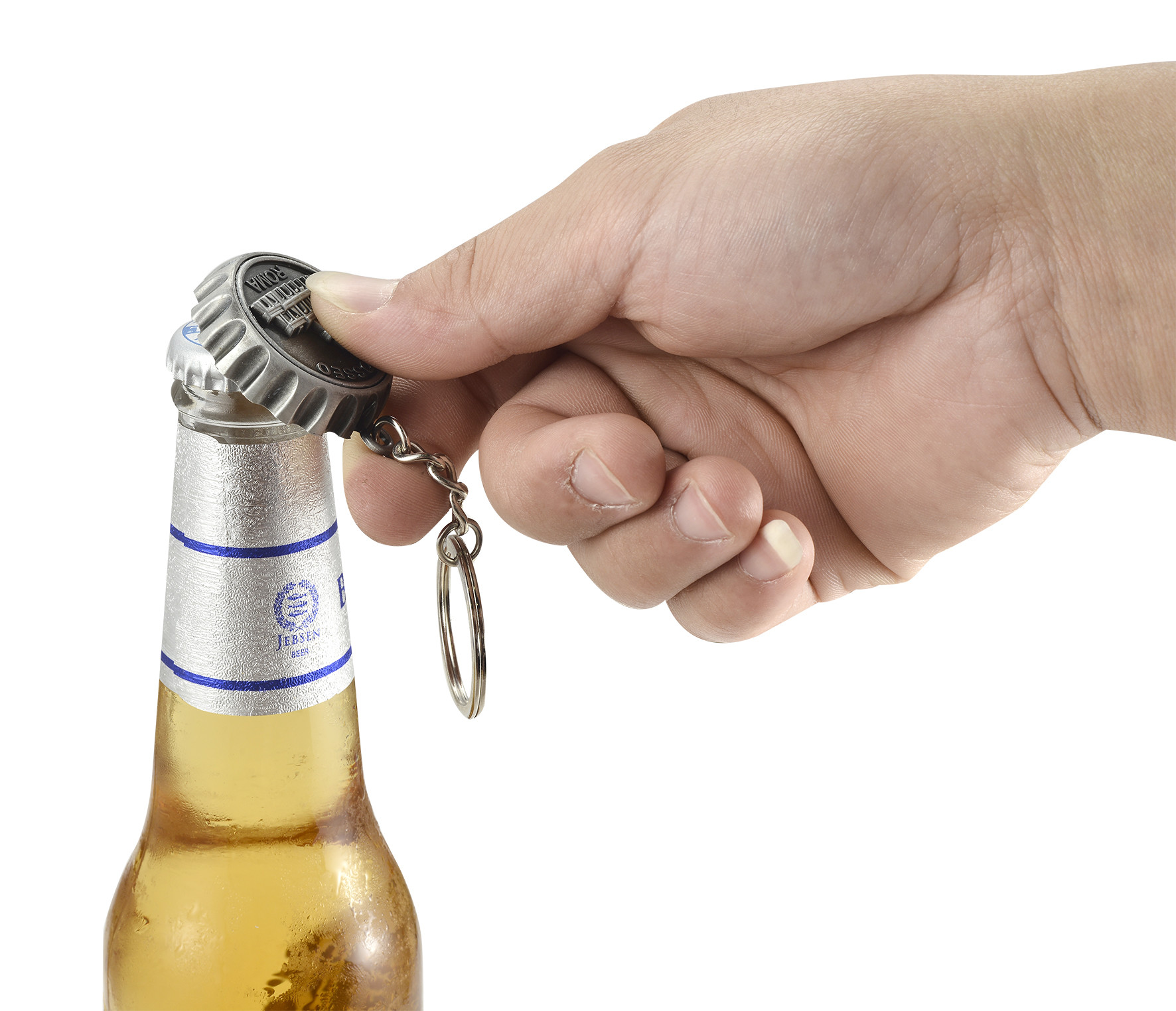 Matt Gun Bottle Cap Keychain Iron Personalized Bottle Opener Keychain