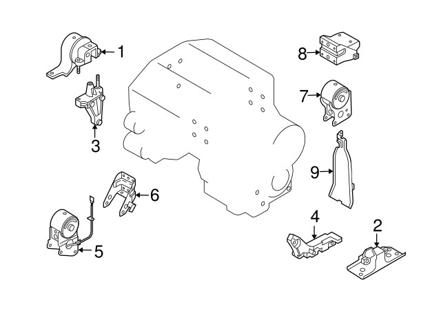 11270-8J000 Engine Mount 11210-8J00A 11220-8J200 11220-8J100 For NISSAN ALTIMA