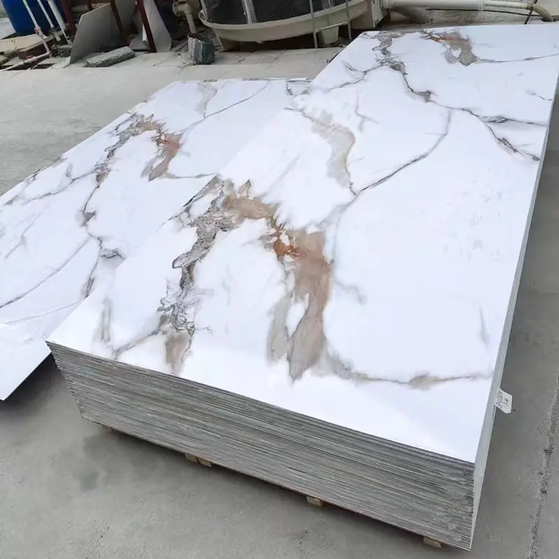 Multicoloured Marble Sheet for Flooring Shower Walls and Countertops Easy Cleaning