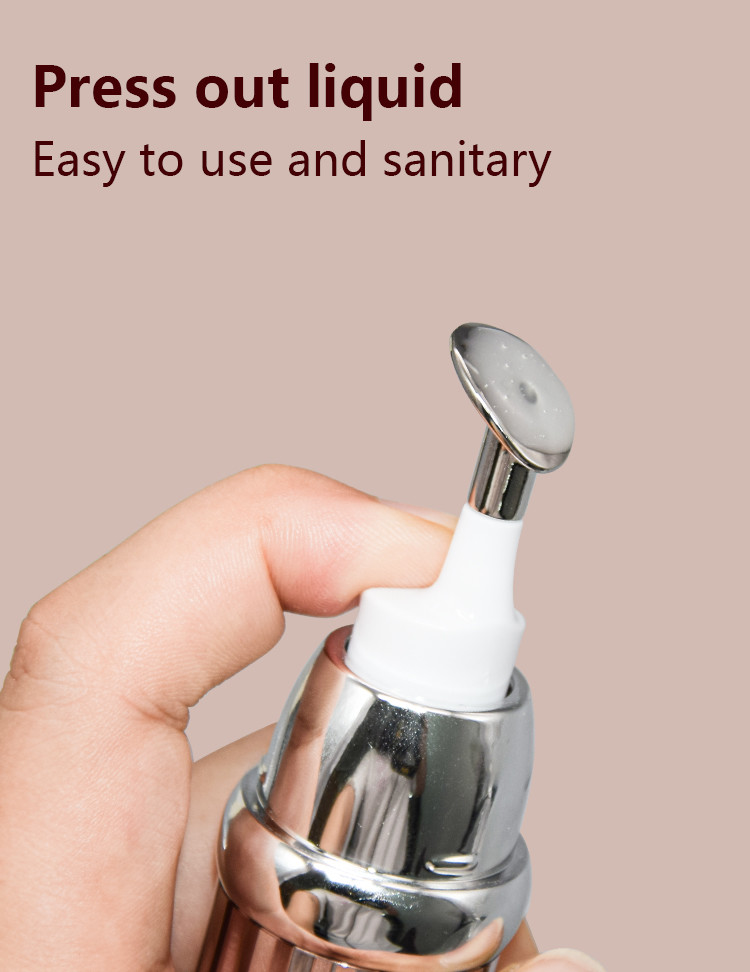 Custom 15ml Plastic Airless Pump Bottles Eye Serum Massage Applicator