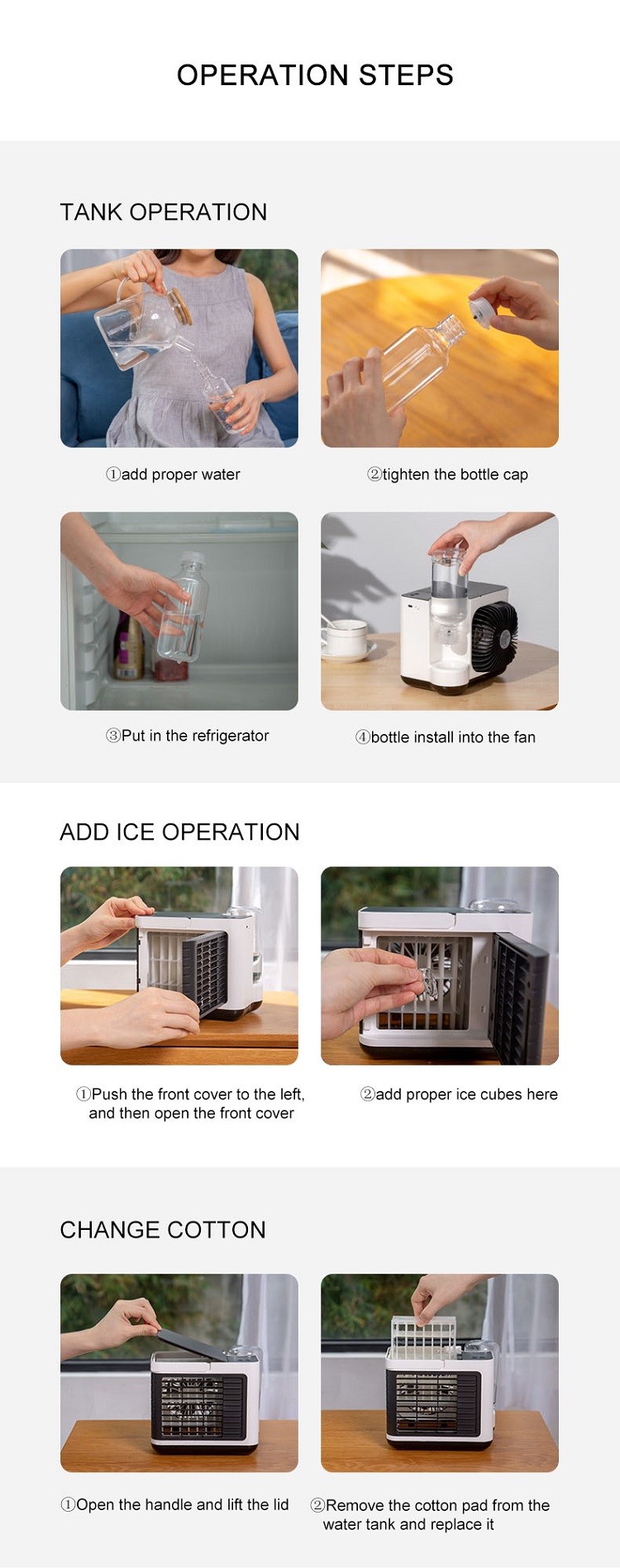 Wholesale DC Car Home Portable Evaporative Air Cooler Ice Water Cooling fan