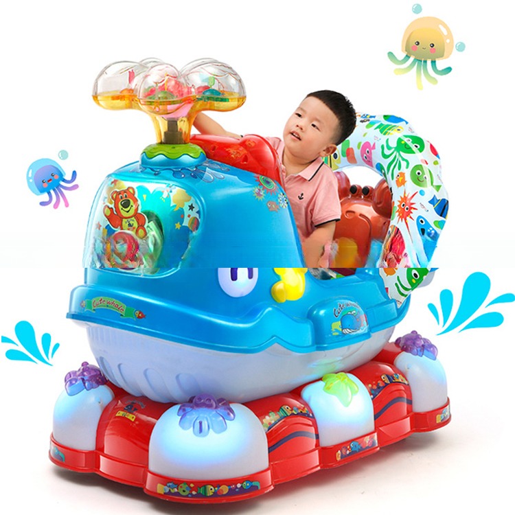 Dreamland game machine factory Kiddie Rides Coin Operated Baby QQ Whale kiddie ride with music