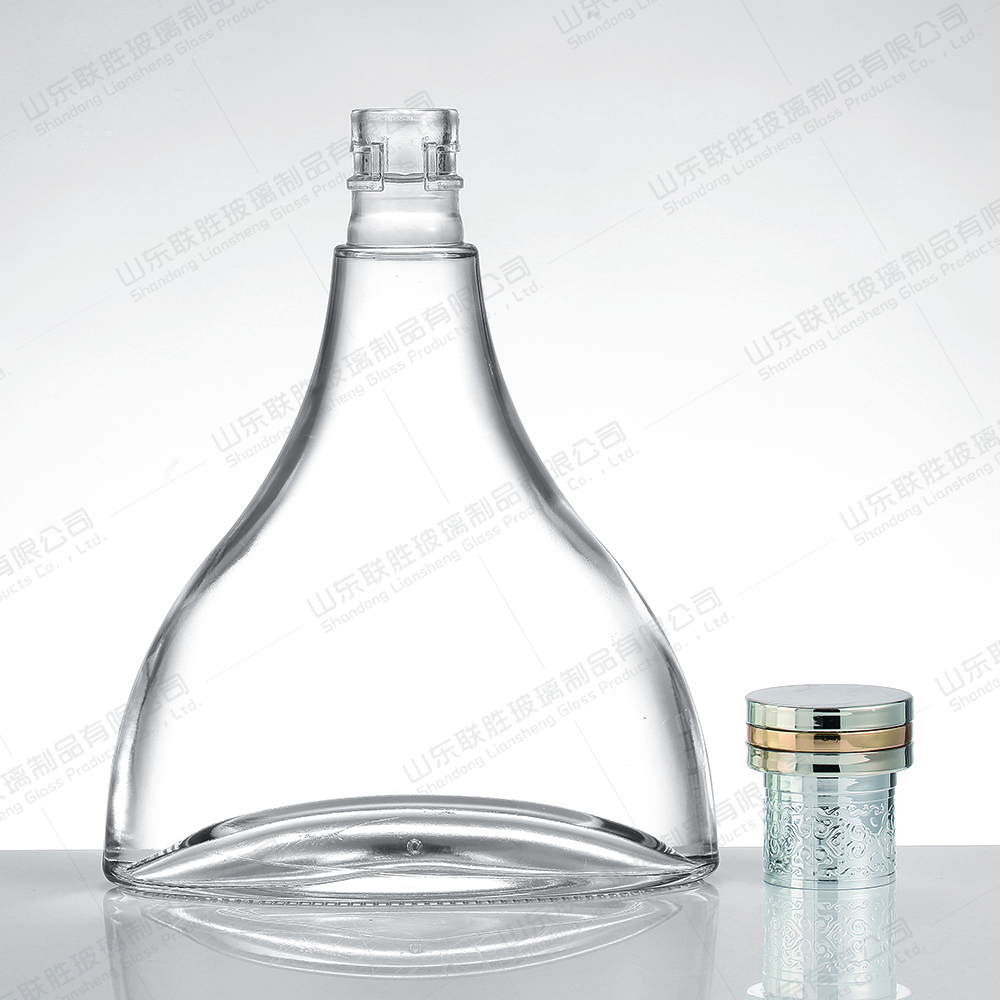 Whiskey Glass Bottle with Rubber Stopper Sealing Type and Customized Bottle Color