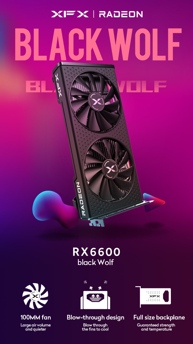 AMD RX 6600 XT 8gb GPU Graphics Card 6600 Radeon Computer Graphic Card