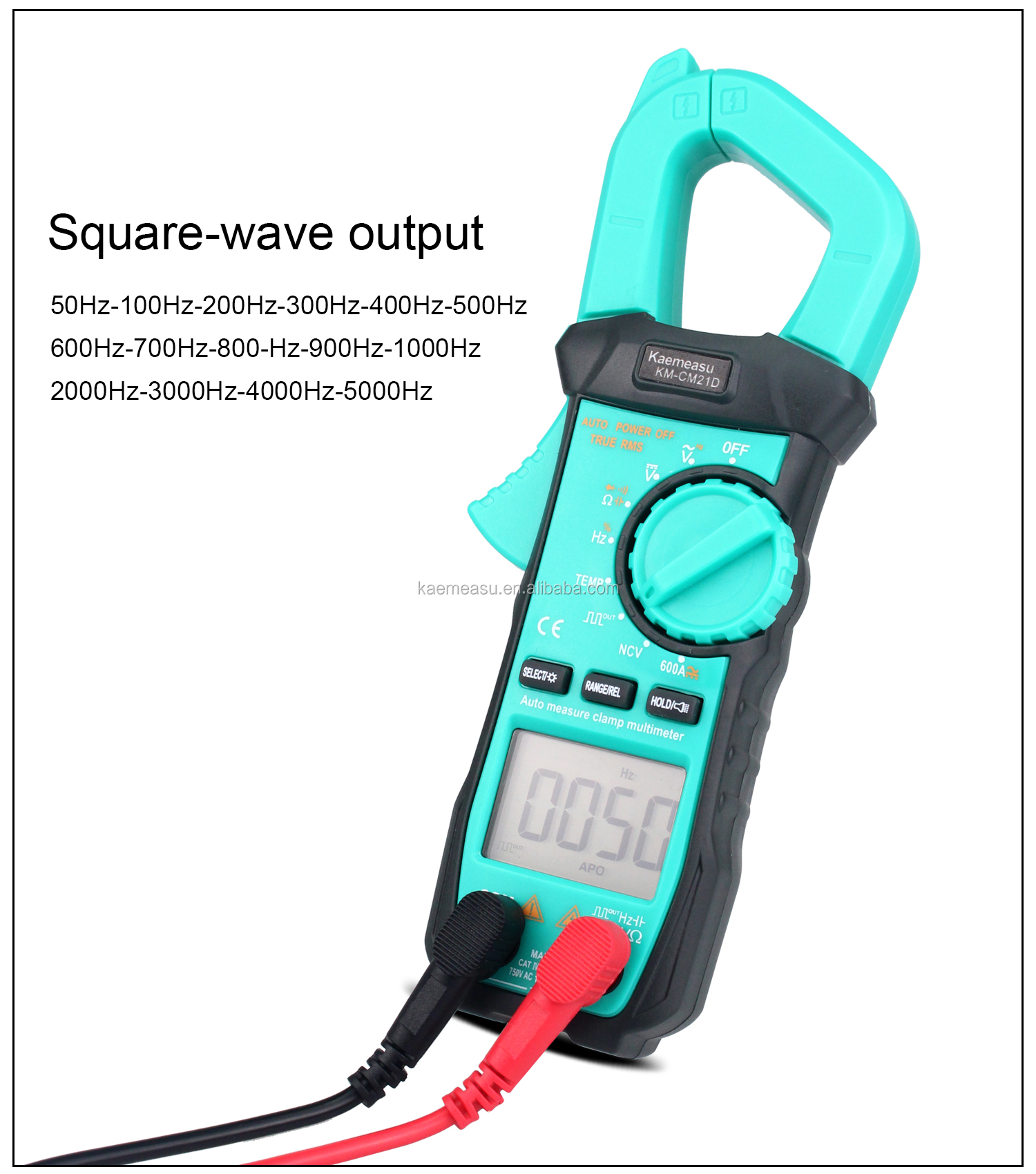 21D DC AC Digital Clamp Meter 3 5/6 Digit Automatic Diode Test Ture RMS Square Wave Output NCV Digital Clamp Meter Multimeter