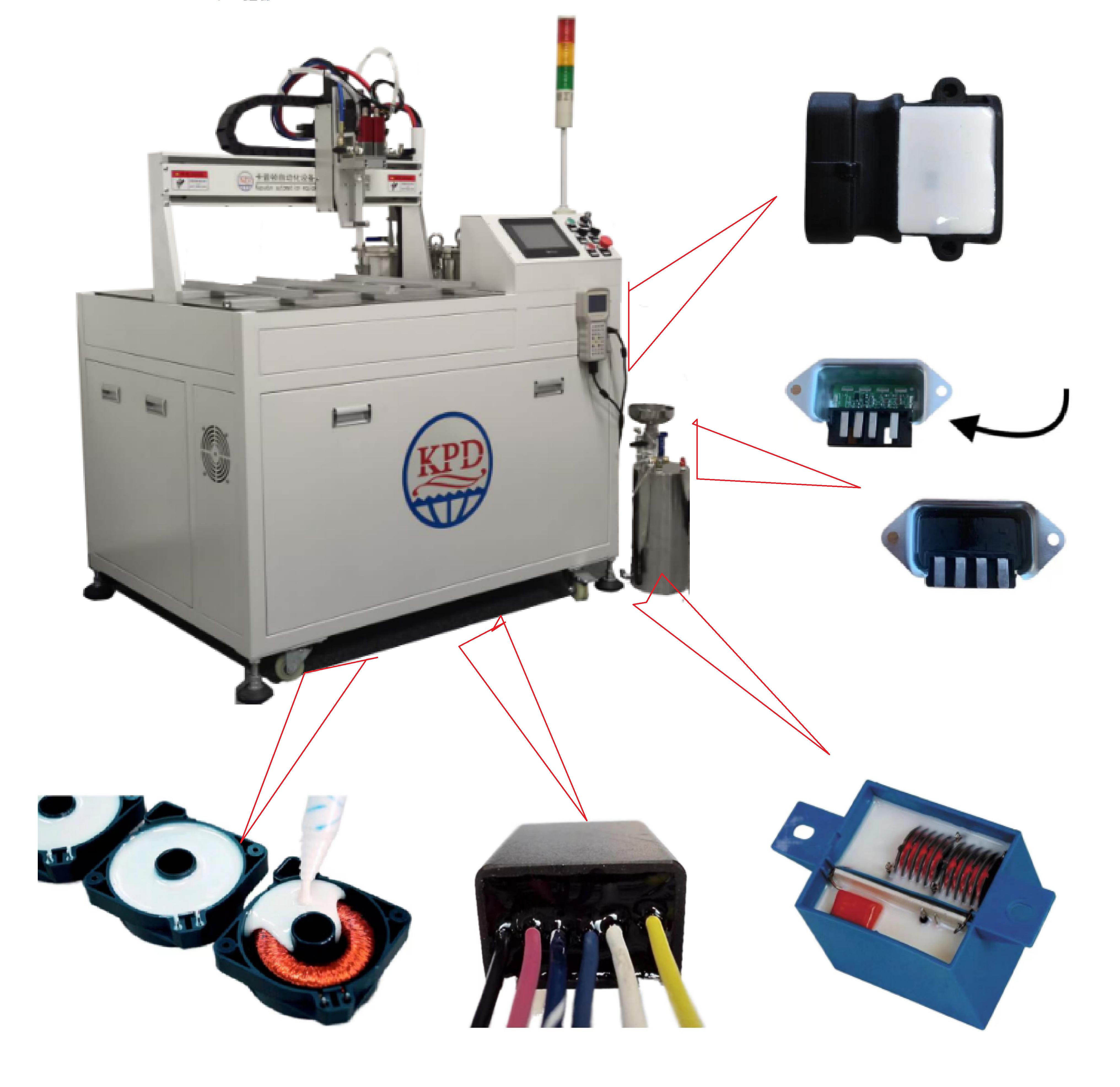 3 Axis 2K AB Glue Potting Silicone Epoxy PU Glue Dispenser