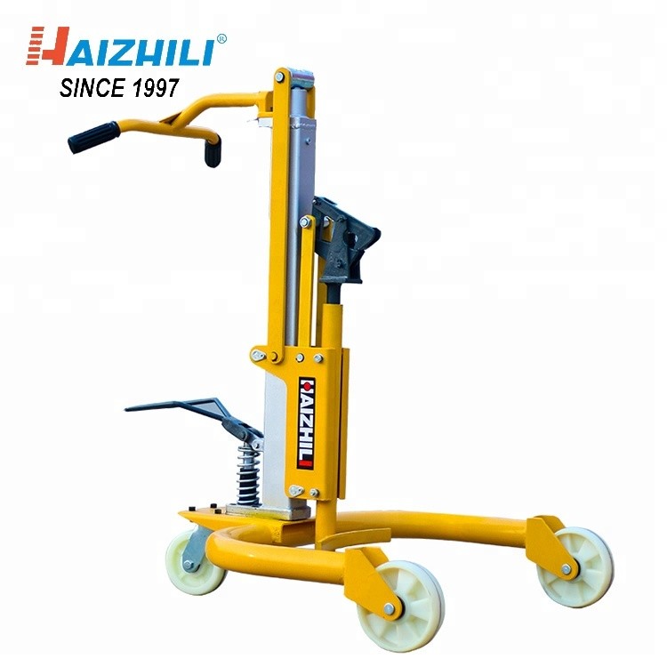 Hydraulic Drum Lifting Trolley , Powder Coating Surface 420kg Manual Oil Drum Truck