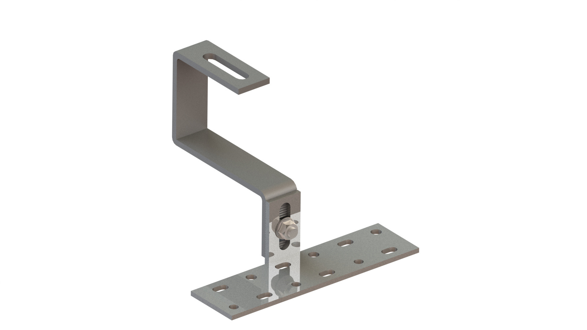 Flat Residence Tile Roof Solar Mounting System 88m/S Adjustable Panel Household Photovoltaic Hook