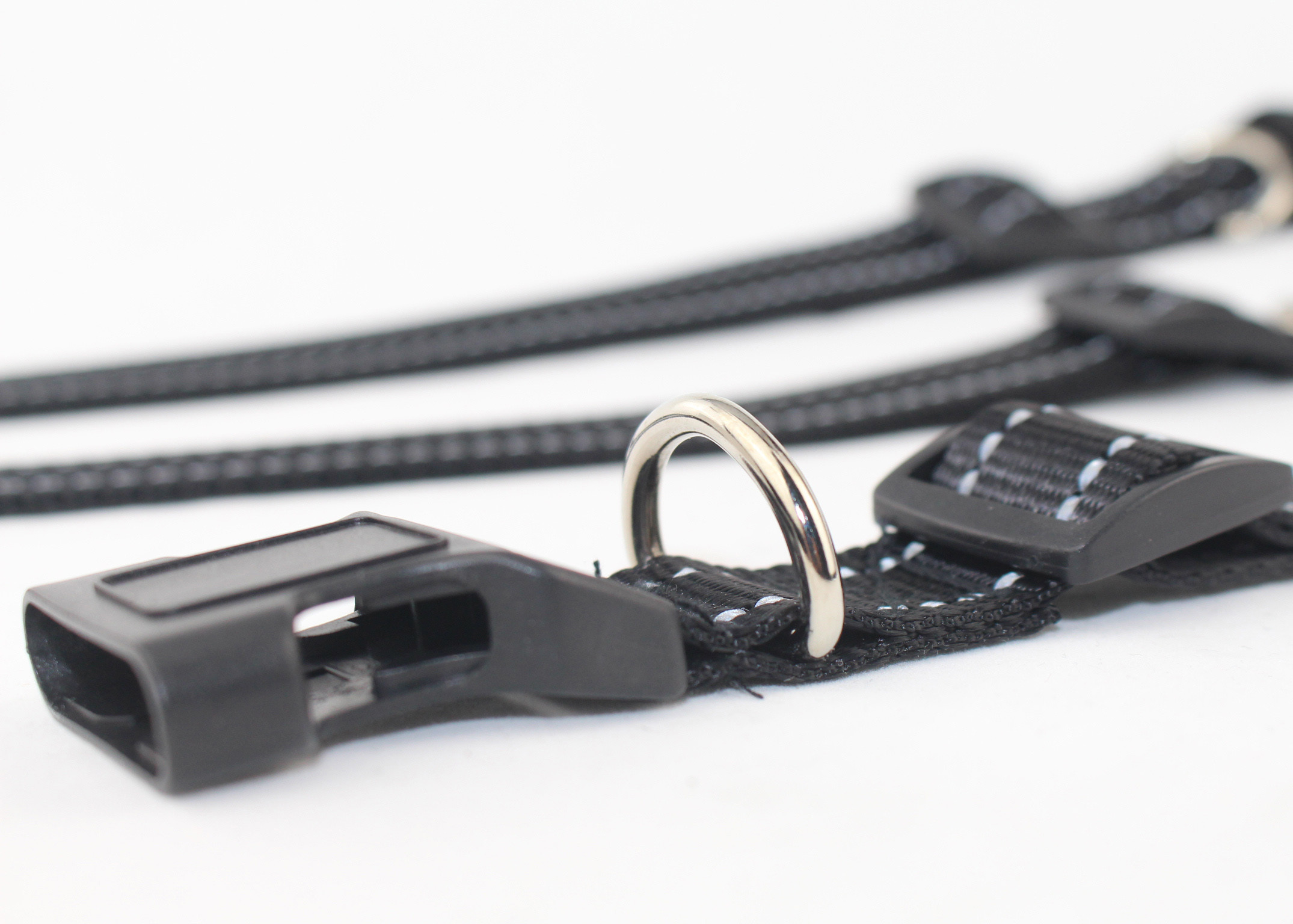 High Fastness Adjustable Nylon Dog Collars Leashes Harness With Plastic Buckle