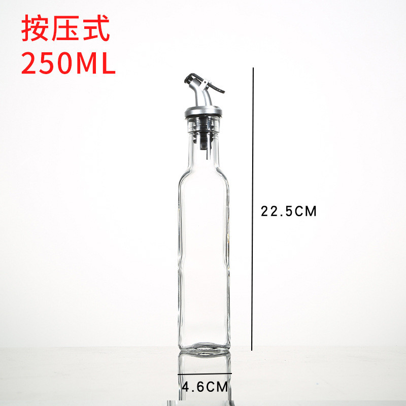 250ml 500ml Glass Olive Oil Dispenser Bottles Clear Vinegar Cruet with Pourers Oil