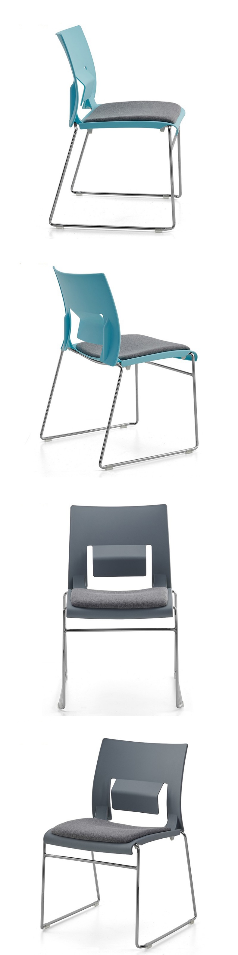 Fixed Arms PP Office Meeting Room Chair with Stackable Design and Optional Color