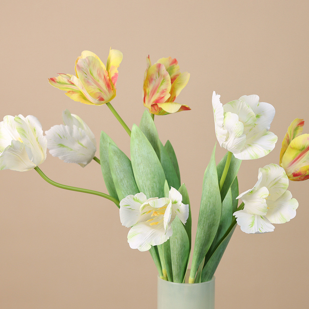 Realistic Handmade Tulip Simulation Flower Bonsai for Home Decoration and Wedding Photography Props in Multiple Colors
