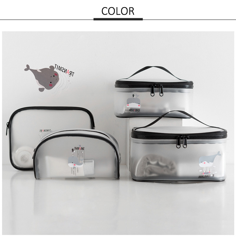 Clear Matt Toiletries Portable Traveling PVC Cosmetic Bag