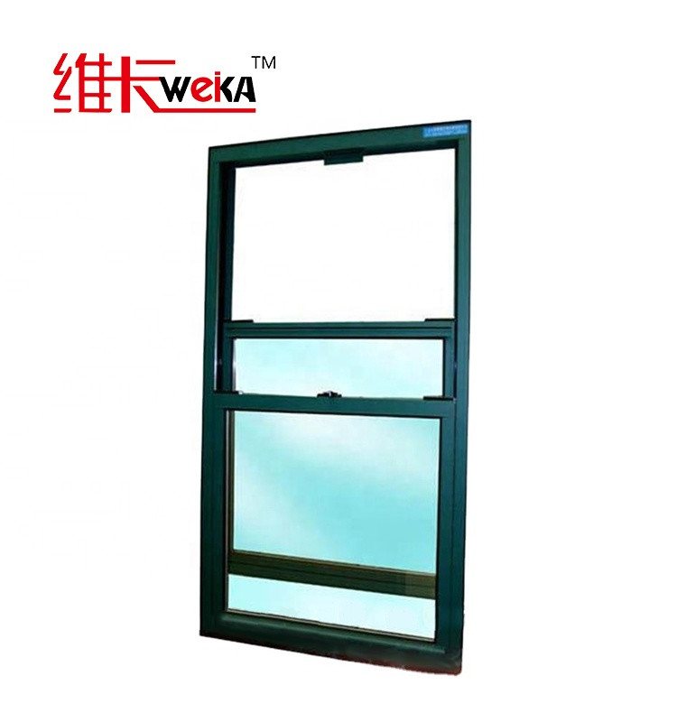 Top- AAMA Certified Vinyl UPVC Single Hung Windows with Fiberglass Screen Netting Material