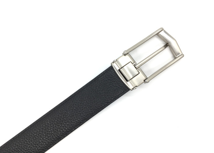 Business And Casual Mens Leather Dress Belt Size Adjustable Black Color