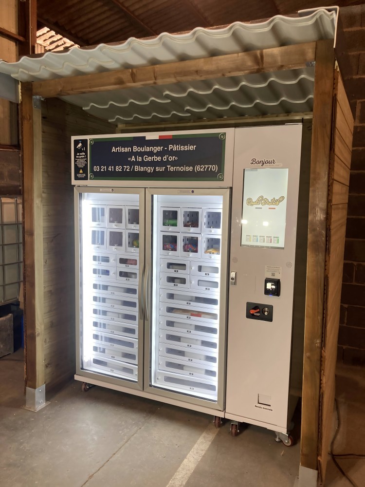 Custom Cooling Locker 24H Outdoor Bread Vending Machine For Cakes Pies Desserts With Card Reader
