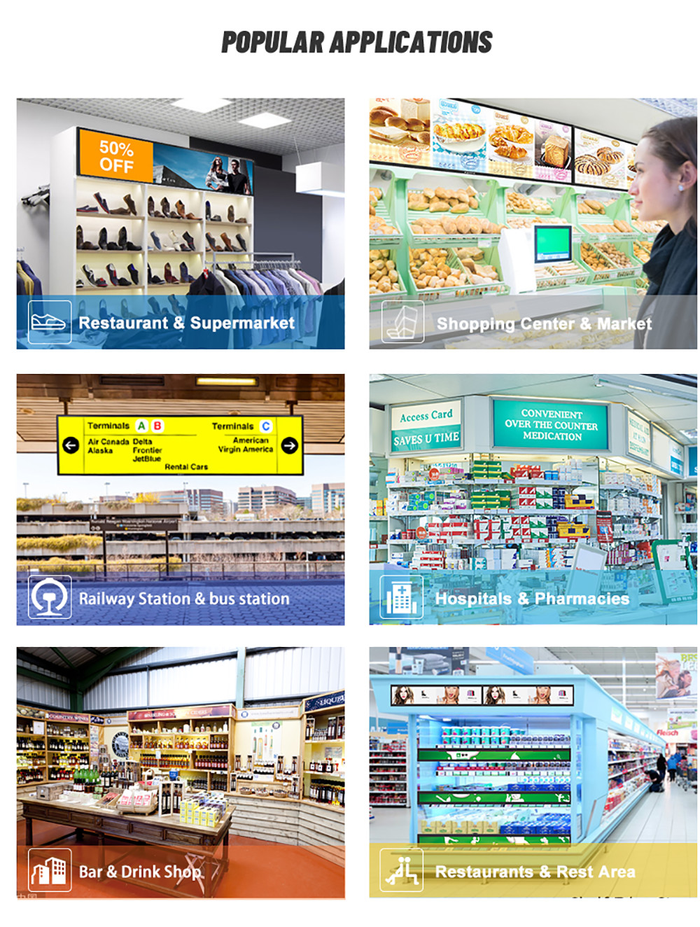 19 Inch Ultra Long Digital Advertising Lcd Stretched Bar Display