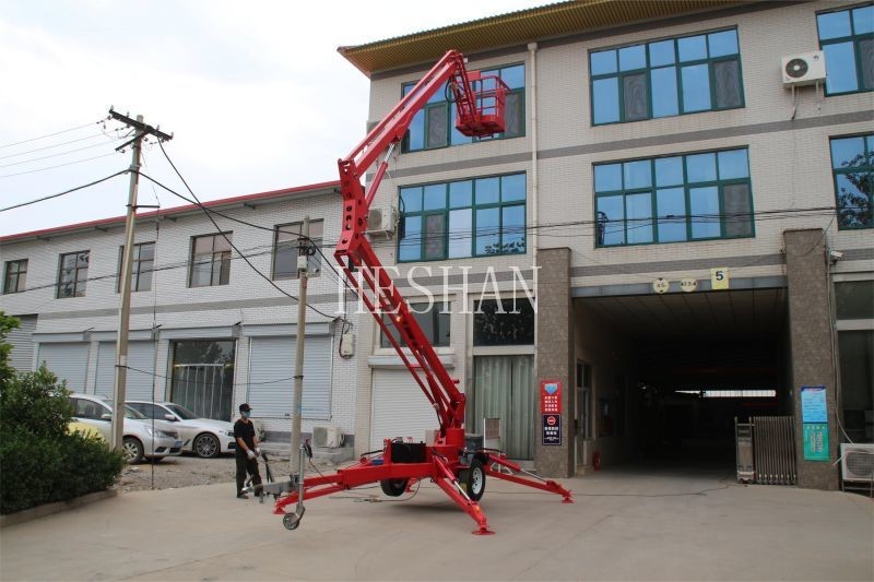 20M Articulated Hydraulic Aerial Work Platform Towable Telescopic Boom Lift