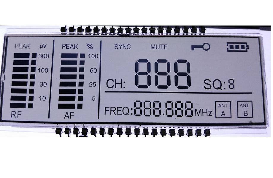 Custom 3v 5v FSTN Lcd Screen With Metal Pin Connetor 7 Segment Lcd Display